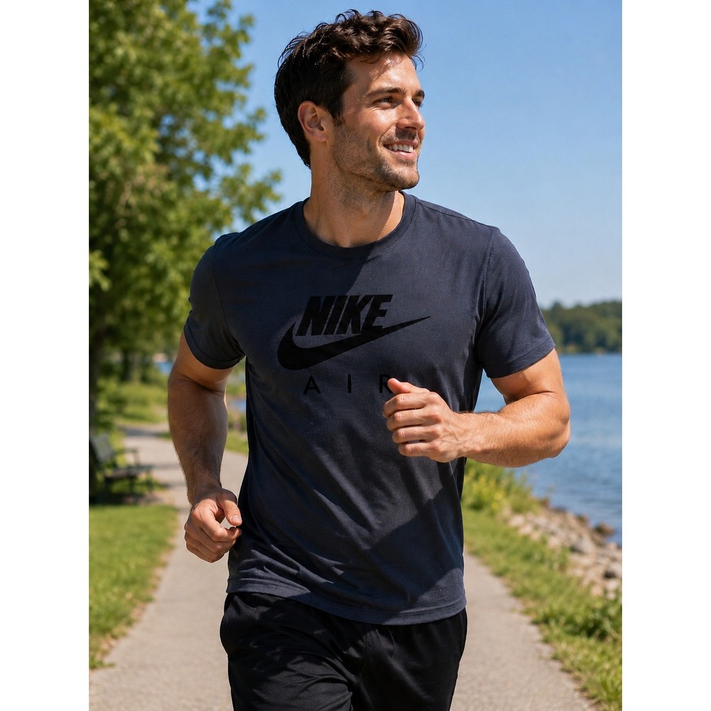 Nike Air Men's Short Sleeve Graphic T-Shirt Gray Large NWT
